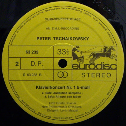 Pyotr Ilyich Tchaikovsky, Emil Gilels, New Philharmonia Orchestra, Lorin Maazel : Klavierkonzert Nr. 1 B-Moll (LP, Club, S/Edition)