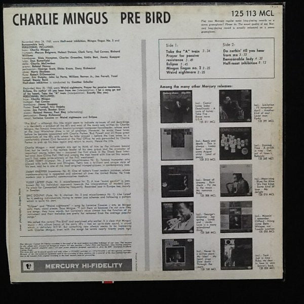 Charles Mingus : Pre-Bird (LP, Album, Mono)