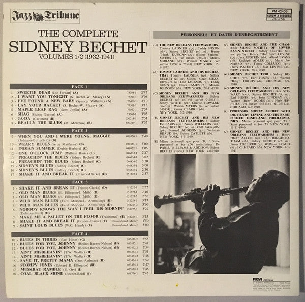 Sidney Bechet : The Complete Sidney Bechet Vol 1/2 (1932-1941) (2xLP, Comp)