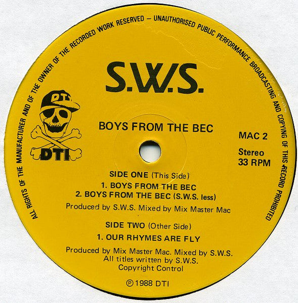 S.W.S. : Boys From The Bec (12")