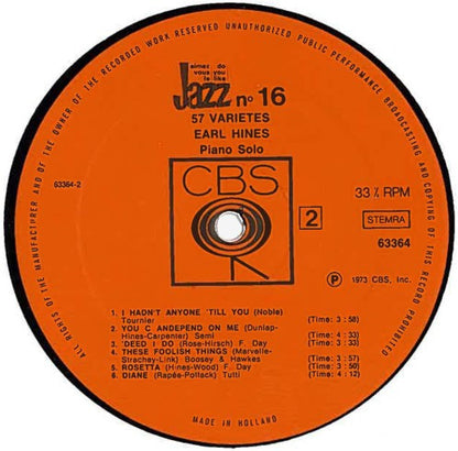 Earl Hines : 57 Varieties (LP, Comp, RE)