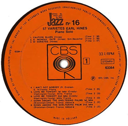 Earl Hines : 57 Varieties (LP, Comp, RE)