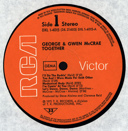 George McCrae & Gwen McCrae : Together (LP, Album)