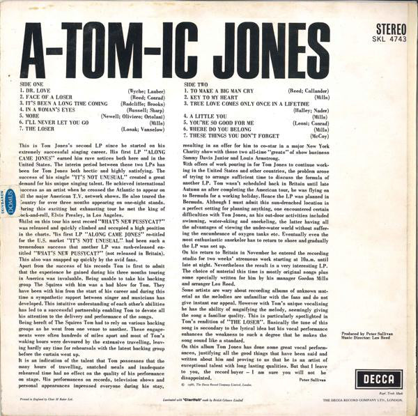 Tom Jones : A-tom-ic Jones (LP, Album)