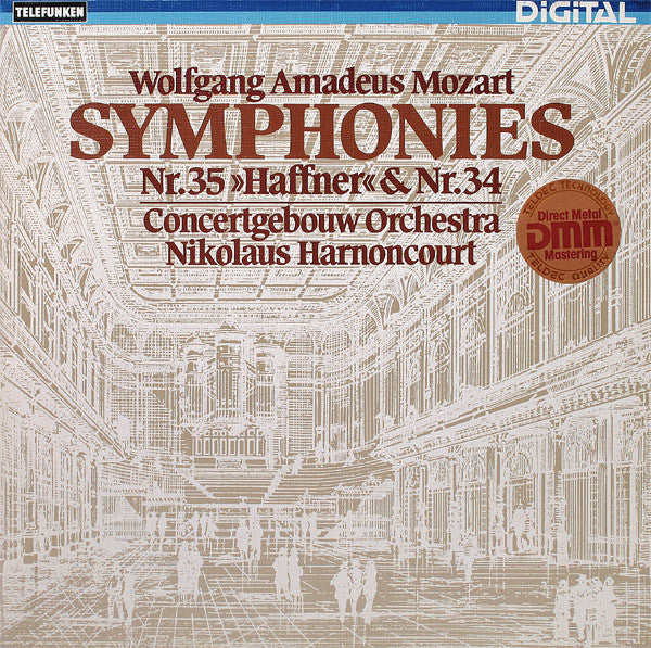 Wolfgang Amadeus Mozart - Concertgebouworkest, Nikolaus Harnoncourt : Symphonies Nr.35 »Haffner« & Nr.34 (LP)