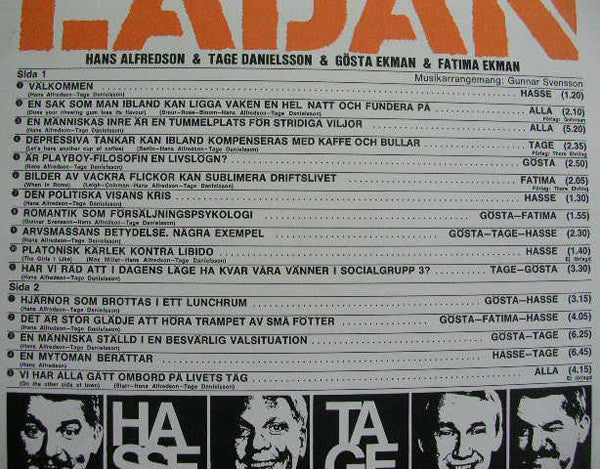 Hans Alfredson & Tage Danielsson & Gösta Ekman & Fatima Ekman : Lådan (LP)