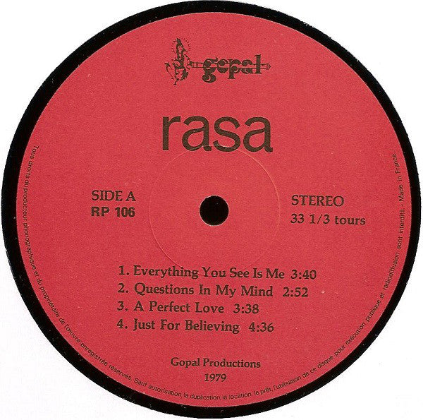 Rasa (9) : Everything You See Is Me (LP, Album)