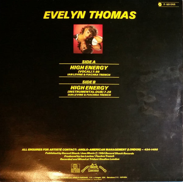 Evelyn Thomas : High-Energy (12", Maxi)