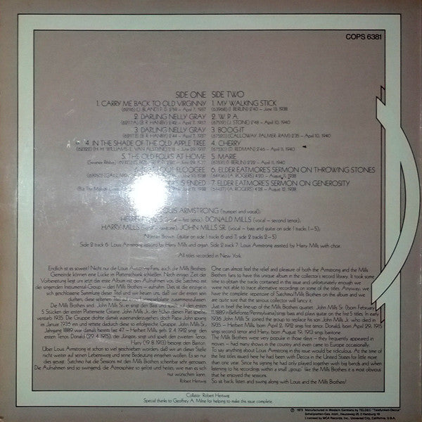 Louis Armstrong And The Mills Brothers : Louis And The Mills Brothers (LP, Comp)