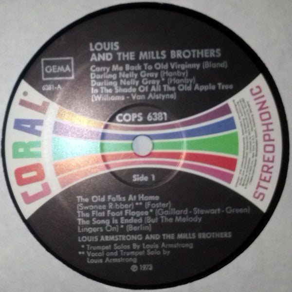 Louis Armstrong And The Mills Brothers : Louis And The Mills Brothers (LP, Comp)