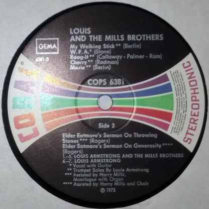 Louis Armstrong And The Mills Brothers : Louis And The Mills Brothers (LP, Comp)