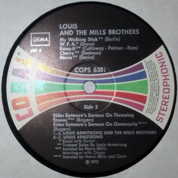 Louis Armstrong And The Mills Brothers : Louis And The Mills Brothers (LP, Comp)
