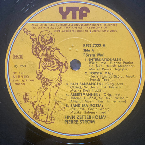 Pierre Ström & Finn Zetterholm : Första Maj (11 Socialistiska Sånger) (LP, Album)