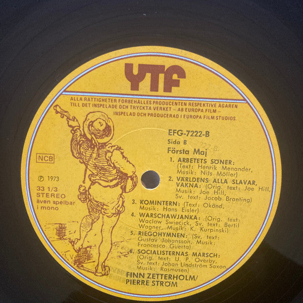 Pierre Ström & Finn Zetterholm : Första Maj (11 Socialistiska Sånger) (LP, Album)