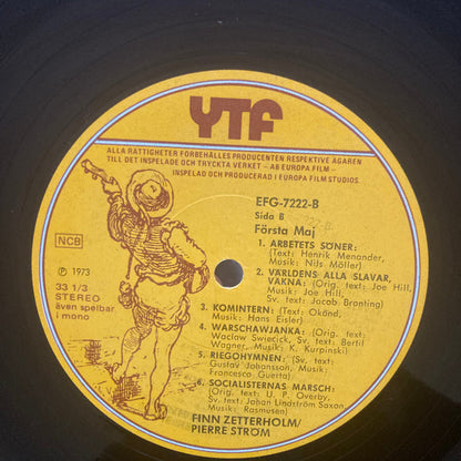Pierre Ström & Finn Zetterholm : Första Maj (11 Socialistiska Sånger) (LP, Album)