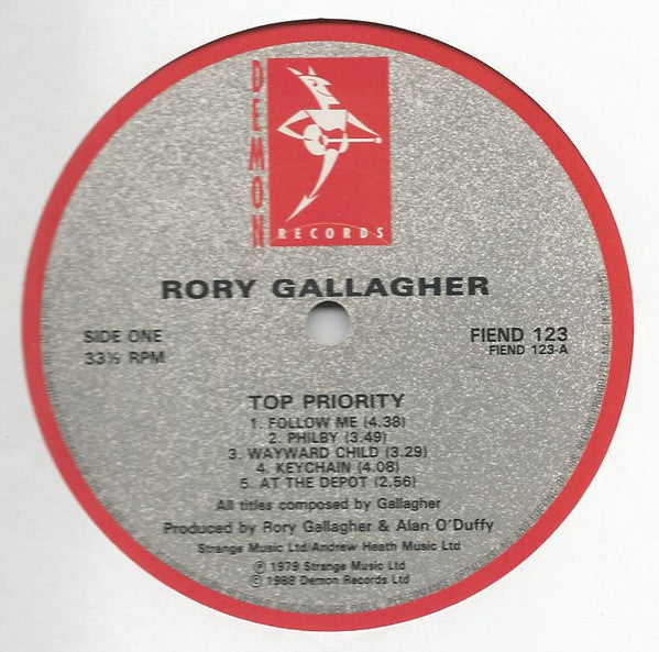 Rory Gallagher : Top Priority (LP, Album, RE)