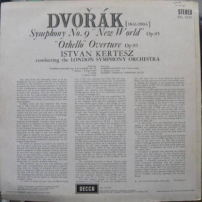 Antonín Dvořák, István Kertész, London Symphony Orchestra : Symphony No. 9 "New World" ∙ Overture "Othello" (LP, Lab)