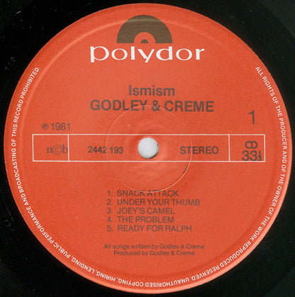 Godley & Creme : Ismism (LP, Album)