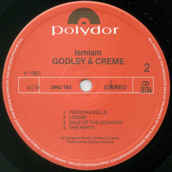 Godley & Creme : Ismism (LP, Album)