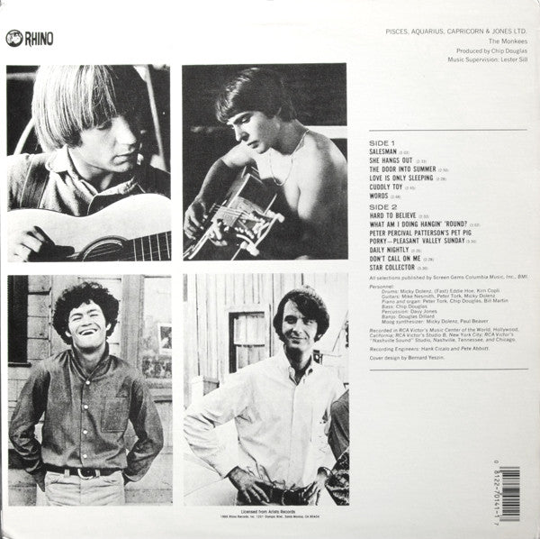 The Monkees : Pisces, Aquarius, Capricorn & Jones Ltd. (LP, Album, RE)