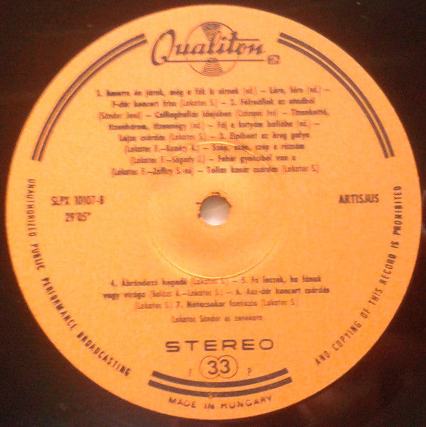 Sándor Lakatos And His Gipsy Band : A Virtuóz Prímás (LP, Album)