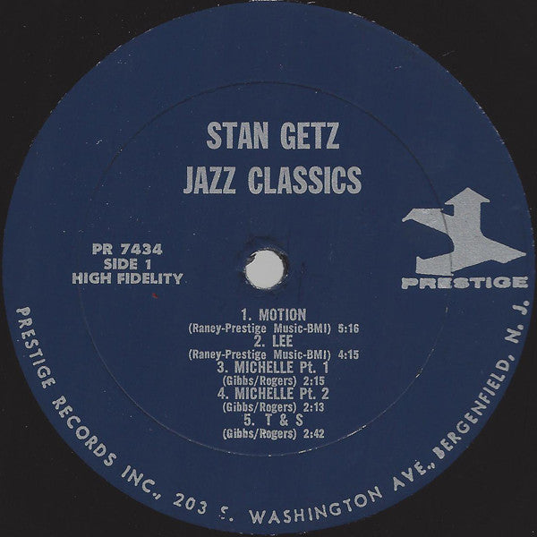 Stan Getz : Jazz Classics (LP, Comp, Mono, RE)