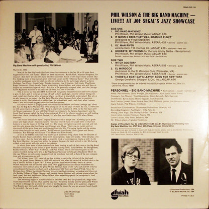 Phil Wilson And The Big Band Machine : Live At Joe Segal's Jazz Showcase (LP, Album)