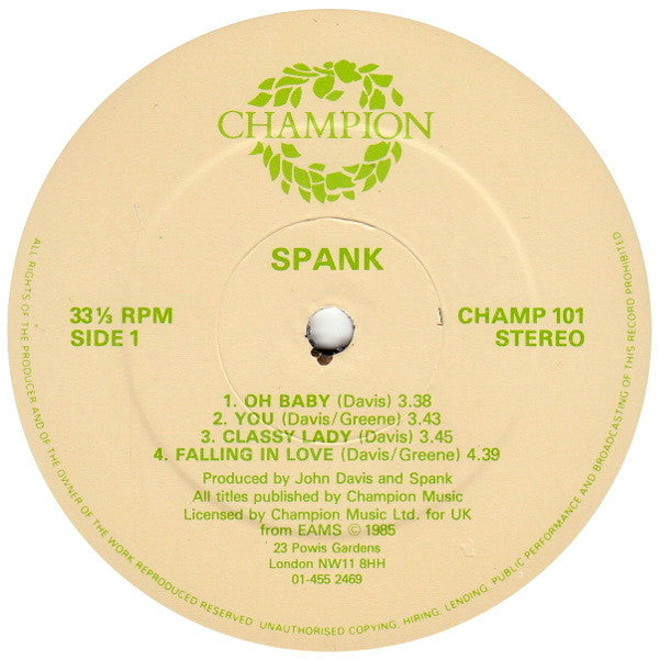 Spank (2) : Spank You! - From The 'Funk You' Live Tour 1985 (LP)