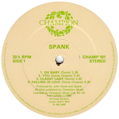 Spank (2) : Spank You! - From The 'Funk You' Live Tour 1985 (LP)