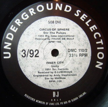 Various : Underground Selection 3/92 (12")