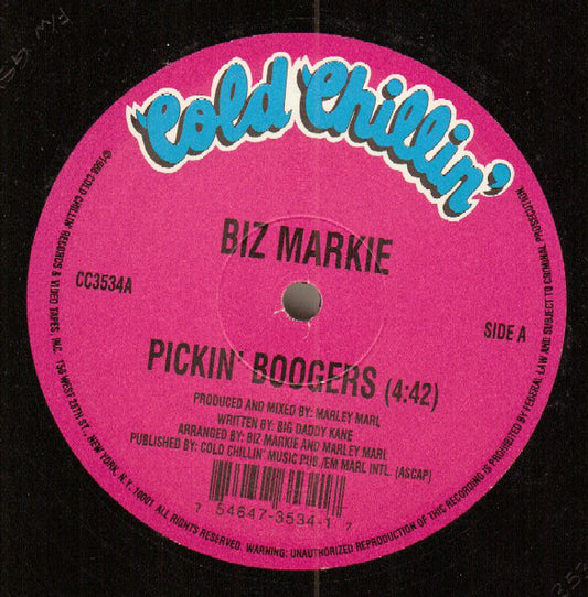 Biz Markie : Pickin' Boogers / The Doo Doo (12", Ltd)