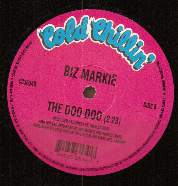 Biz Markie : Pickin' Boogers / The Doo Doo (12", Ltd)