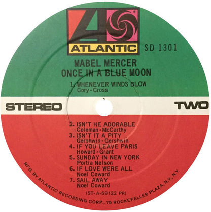 Mabel Mercer : Once In A Blue Moon (LP, Album, RE)