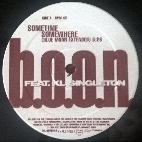 B.O.O.N. feat. XL Singleton : Sometime Somewhere (12")