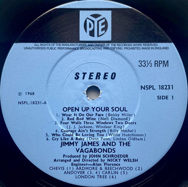 Jimmy James & The Vagabonds : Open Up Your Soul (LP)