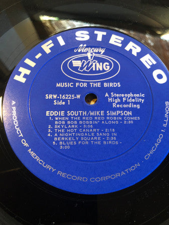 Eddie South And Mike Simpson (5) : Music For The Birds (LP, Album)