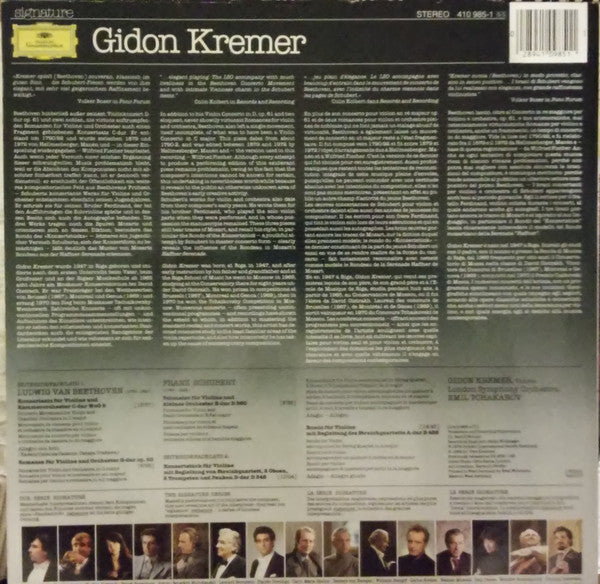 Gidon Kremer, Ludwig van Beethoven, Franz Schubert, London Symphony Orchestra, Emil Tchakarov : Musik Für Violine & Orchester / Music For Violin & Orchestra (LP)