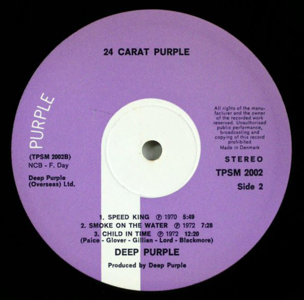 Deep Purple : 24 Carat Purple (LP, Comp)