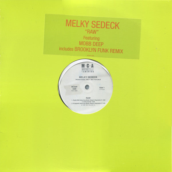 Melky Sedeck Featuring Mobb Deep : Raw (12", Promo)
