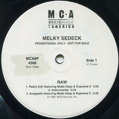 Melky Sedeck Featuring Mobb Deep : Raw (12", Promo)