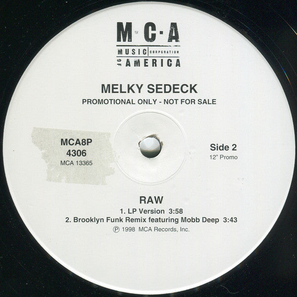 Melky Sedeck Featuring Mobb Deep : Raw (12", Promo)
