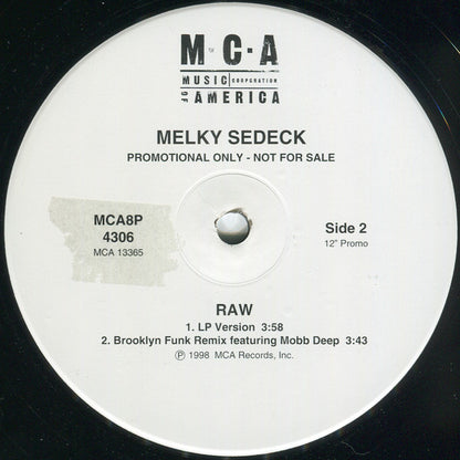 Melky Sedeck Featuring Mobb Deep : Raw (12", Promo)