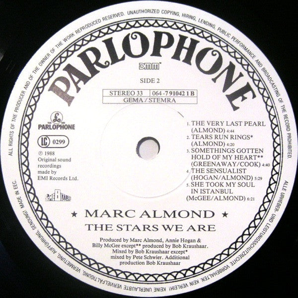 Marc Almond : The Stars We Are (LP, Album, DMM)