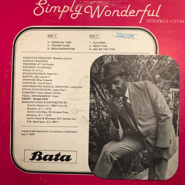 Lord Kitchener : Simply Wonderful (LP)