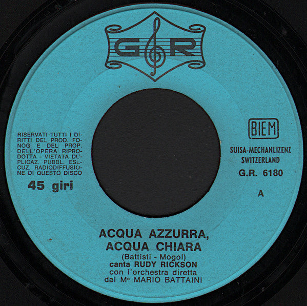 Rudy Rickson : Acqua Azzurra, Acqua Chiara / Daradan (7")