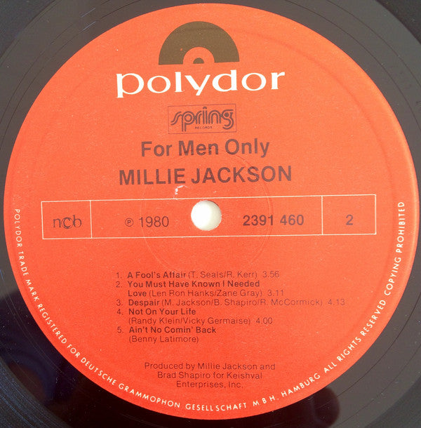 Millie Jackson : For Men Only (LP, Album)