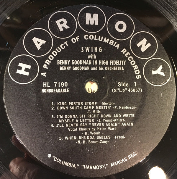 Benny Goodman And His Orchestra : Swing With Benny Goodman And His Orchestra (LP, Album, Mono)