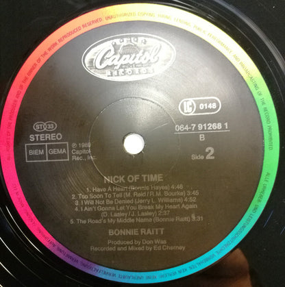 Bonnie Raitt : Nick Of Time (LP, Album)