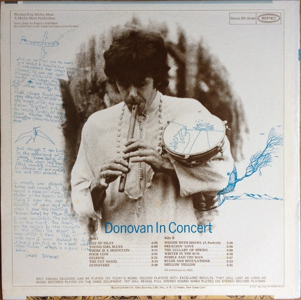 Donovan : Donovan In Concert (LP, Album, RE, Bla)