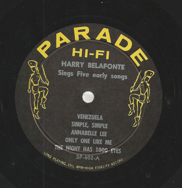 Harry Belafonte / The Islanders (6) : Harry Belafonte Sings Five Early Songs / Calypso In The Sun (LP, Mono, Hig)